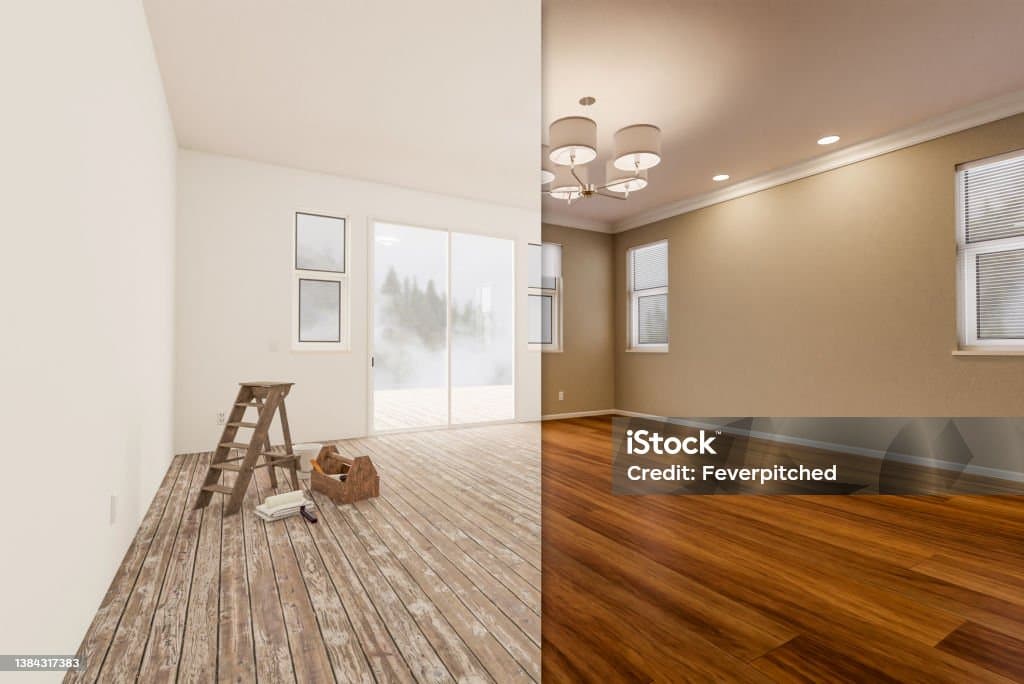 Stunning before and after flooring transformation